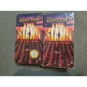 THE STAND - PARTS 1 & 2 (4-TAPE SET) Stephen King Rare  Apocalyptic horror VHS